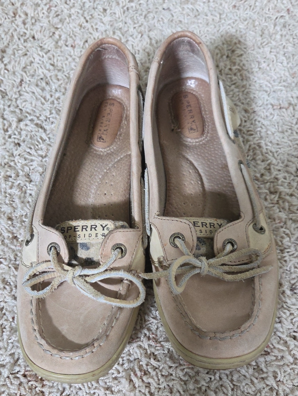 Sperry Women's Light Tan Moccasin Boat Shoes